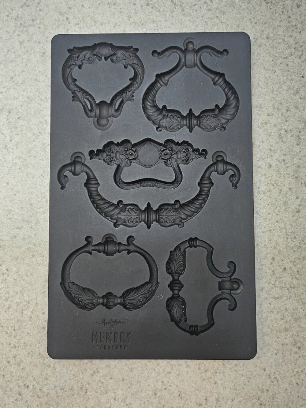 Embossed Decorative Hardware Silicone Mold - Black